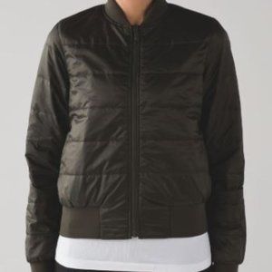 Lululemon Non-Stop Bomber (Reversible) Olive Green Size 10